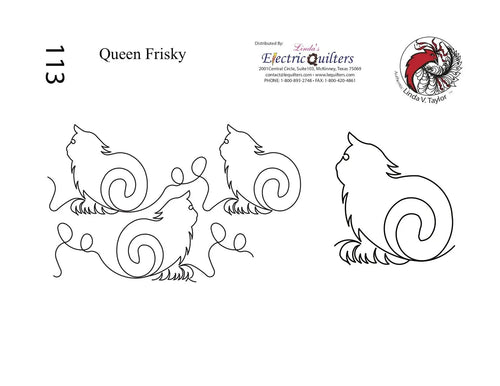113 Queen Frisky Pantograph by Linda V. Taylor - Linda's Electric Quilters