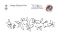 118 Simple Delicate Vines Pantograph by Linda V. Taylor - Linda's Electric Quilters