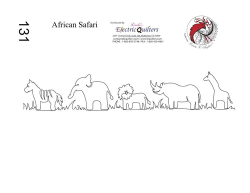 131 African Safari Pantograph by Linda V. Taylor - Linda's Electric Quilters