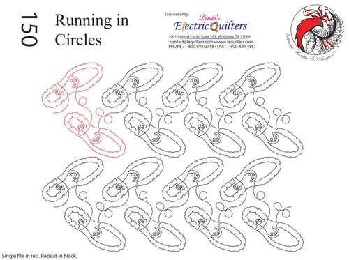 150 Running In Circles Pantograph by Linda V. Taylor - Linda's Electric Quilters