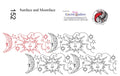152 Moonface And Sunface Pantograph by Linda V. Taylor - Linda's Electric Quilters
