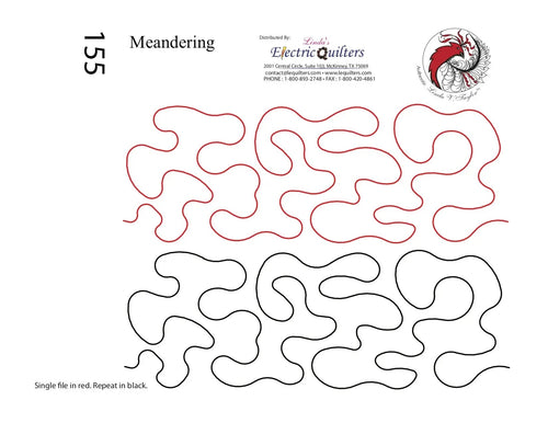 155 Meandering Pantograph by Linda V. Taylor - Linda's Electric Quilters