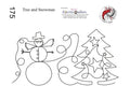 175 Trees And Snowman Pantograph by Linda V. Taylor - Linda's Electric Quilters