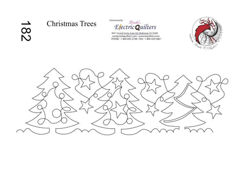 182 Christmas Trees Pantograph by Linda V. Taylor - Linda's Electric Quilters