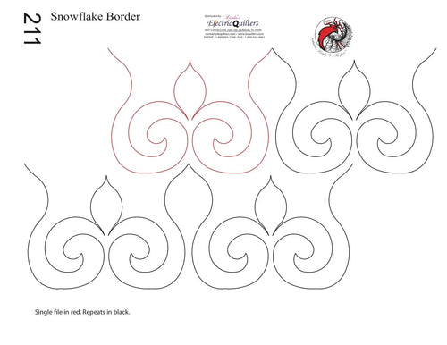 211 Snowflake Border Pantograph by Linda V. Taylor - Linda's Electric Quilters
