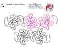 021 Double Feathered Rose Pantograph by Linda V. Taylor - Linda's Electric Quilters