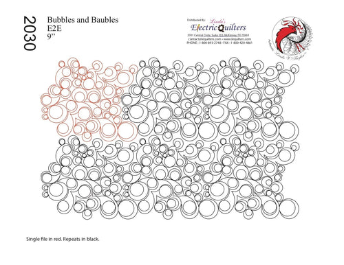 230 Bubbles And Baubles Pantograph by Linda V. Taylor - Linda's Electric Quilters