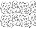 232 Contrast Combination Pantograph by Linda V. Taylor - Linda's Electric Quilters