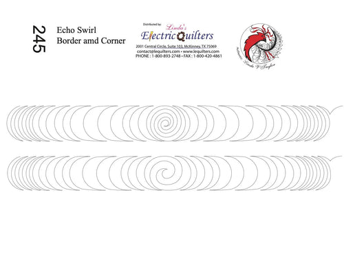 245 Echo Swirl Border Pantograph by Linda V. Taylor - Linda's Electric Quilters