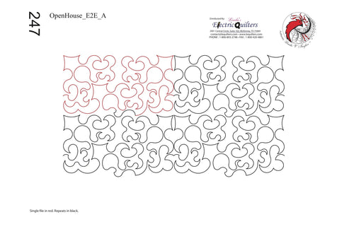 247 Open House A Pantograph by Linda V. Taylor - Linda's Electric Quilters