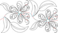 249 Floral Border Pantograph by Linda V. Taylor - Linda's Electric Quilters