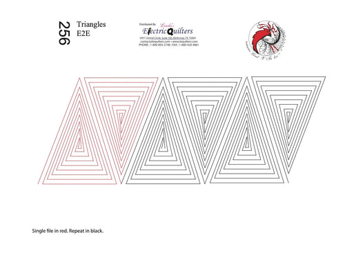 256 Triangles Pantograph by Linda V. Taylor - Linda's Electric Quilters