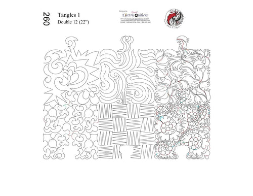 260 Tangles 1 Pantograph by Linda V. Taylor - Linda's Electric Quilters