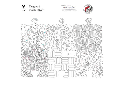261 Tangles 2 Pantograph by Linda V. Taylor - Linda's Electric Quilters