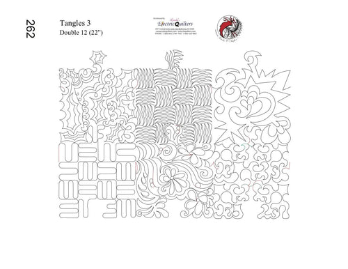 262 Tangles 3 Pantograph by Linda V. Taylor - Linda's Electric Quilters