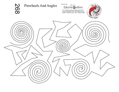 268 Pinwheels And Angles Pantograph by Linda V. Taylor - Linda's Electric Quilters