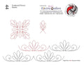 044 Feathered Flower Border Pantograph by Linda V. Taylor - Linda's Electric Quilters