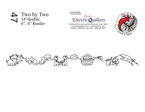 047 Two By Two Pantograph by Linda V. Taylor - Linda's Electric Quilters