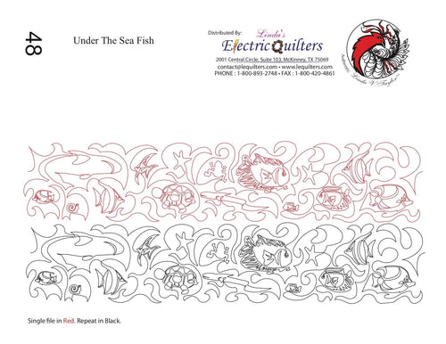 048 Under The Sea Fish Pantograph by Linda V. Taylor - Linda's Electric Quilters