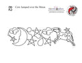 082 Cow Jumped Over The Moon Pantograph by Linda V. Taylor - Linda's Electric Quilters