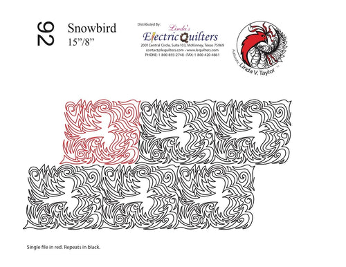 092 Snowbird Pantograph by Linda V. Taylor - Linda's Electric Quilters