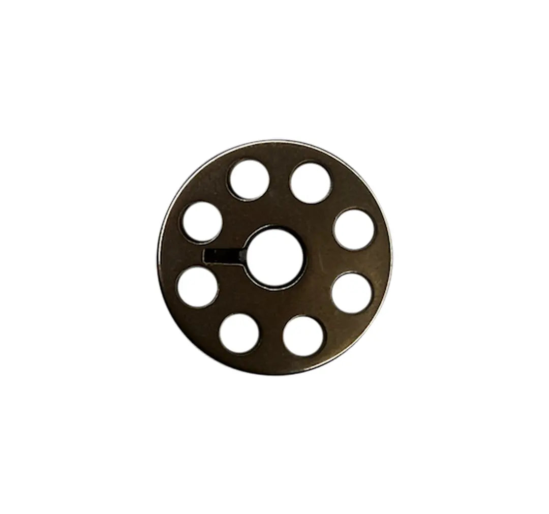 This high quality bobbin will fit all M size bobbin cases. (The bobbin measures exactly 1 inch across) For use on Gammill long arm Quilting Machines and many other longarm quilting machines. This heavy duty metal double capacity bobbin holds twice as much thread as standard sized bobbins.