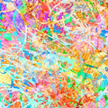Multi Abstract Wideback Cotton Fabric per yard