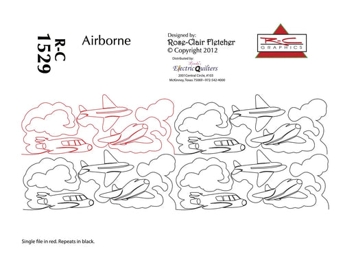1529 Airborne Pantograph by Rose-Clair Fletcher - Linda's Electric Quilters