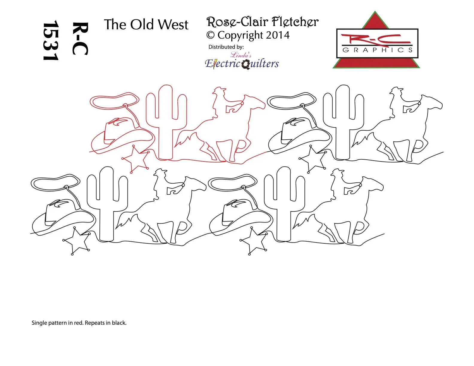 1531 The Old West Pantograph by Rose-Clair Fletcher - Linda's Electric Quilters