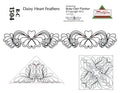 1504 Daisy Heart Feathers Pantograph And Blocks by Rose-Clair Fletcher - Linda's Electric Quilters