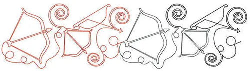 1723 Bows & Arrows Pantograph - Linda's Electric Quilters