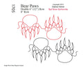 1705 Bear Paws Combo Pantograph - Linda's Electric Quilters