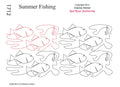 1712 Summer Fishing Combo Pantograph W/Block - Linda's Electric Quilters