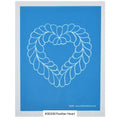 30330 Feather Heart Stencil 6.5" x 7" - Linda's Electric Quilters