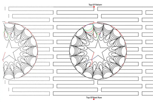269 Star Pantograph by Linda V. Taylor - Linda's Electric Quilters