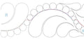 275 Scalloped Feather Border With Pearls Pantograph by Linda V. Taylor - Linda's Electric Quilters