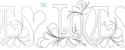 277 Love Border Pantograph by Linda V. Taylor - Linda's Electric Quilters