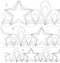 281 Star Borders Pantograph by Linda V. Taylor - Linda's Electric Quilters