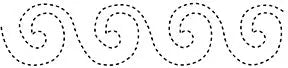 1949 Wave Border 3"x14" Stencil - Linda's Electric Quilters