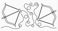 Cupids Arrow Meandering Digital E2E - Linda's Electric Quilters