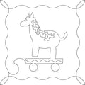African Pull Toys Giraffe Block - Linda's Electric Quilters