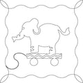 African Pull Toys Elephant Block - Linda's Electric Quilters
