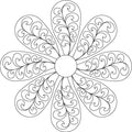 Curley Stemmed Fleather 8 Petal Block - Linda's Electric Quilters