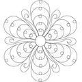 Dots Fleather 6 Petal Block - Linda's Electric Quilters