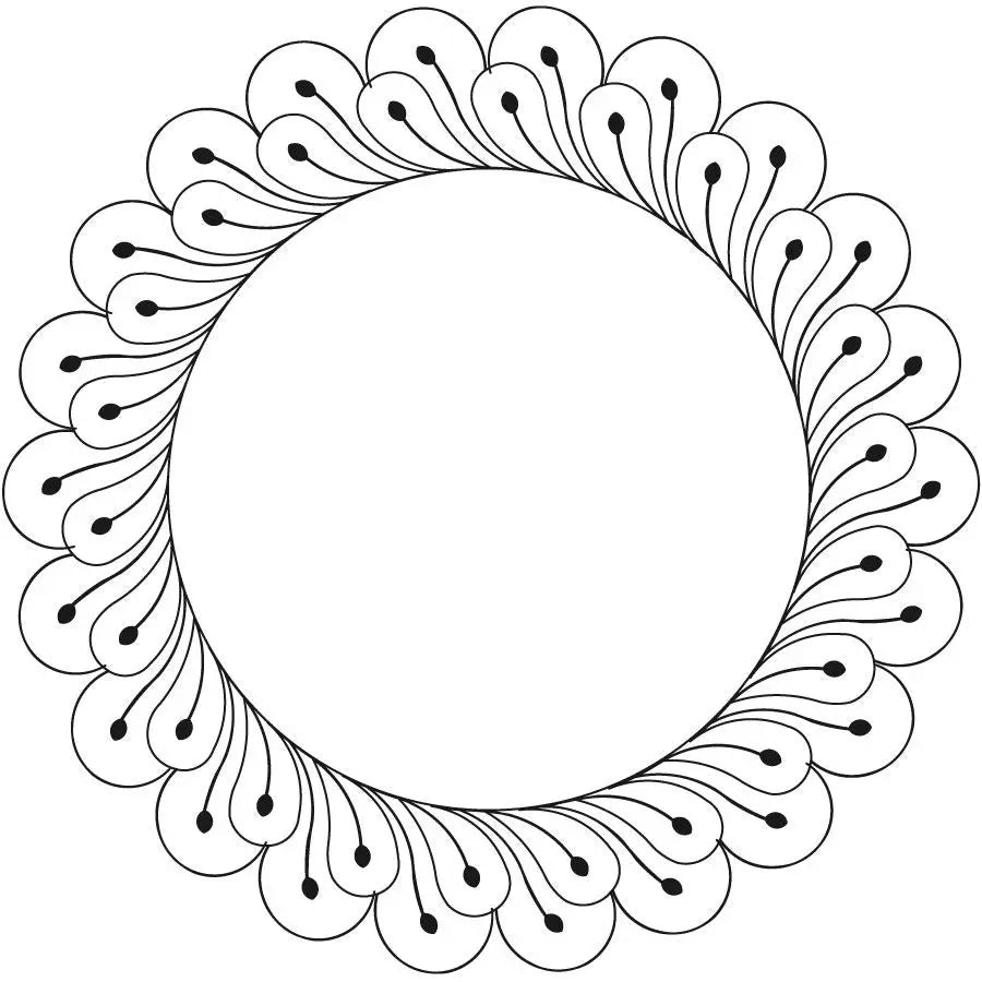 Dotted Fleather Wreath Block - Linda's Electric Quilters