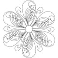 Egyptian Curl Fleather 6 Petal Block - Linda's Electric Quilters