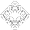 Feather and Leaf Diamond Block - Linda's Electric Quilters