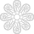 Flowered Fleather 8 Petal Block - Linda's Electric Quilters