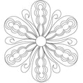 Hour Glass Fleather 6 Petal Block - Linda's Electric Quilters