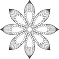 Indian Fleather Pearls 8 Petal Block - Linda's Electric Quilters